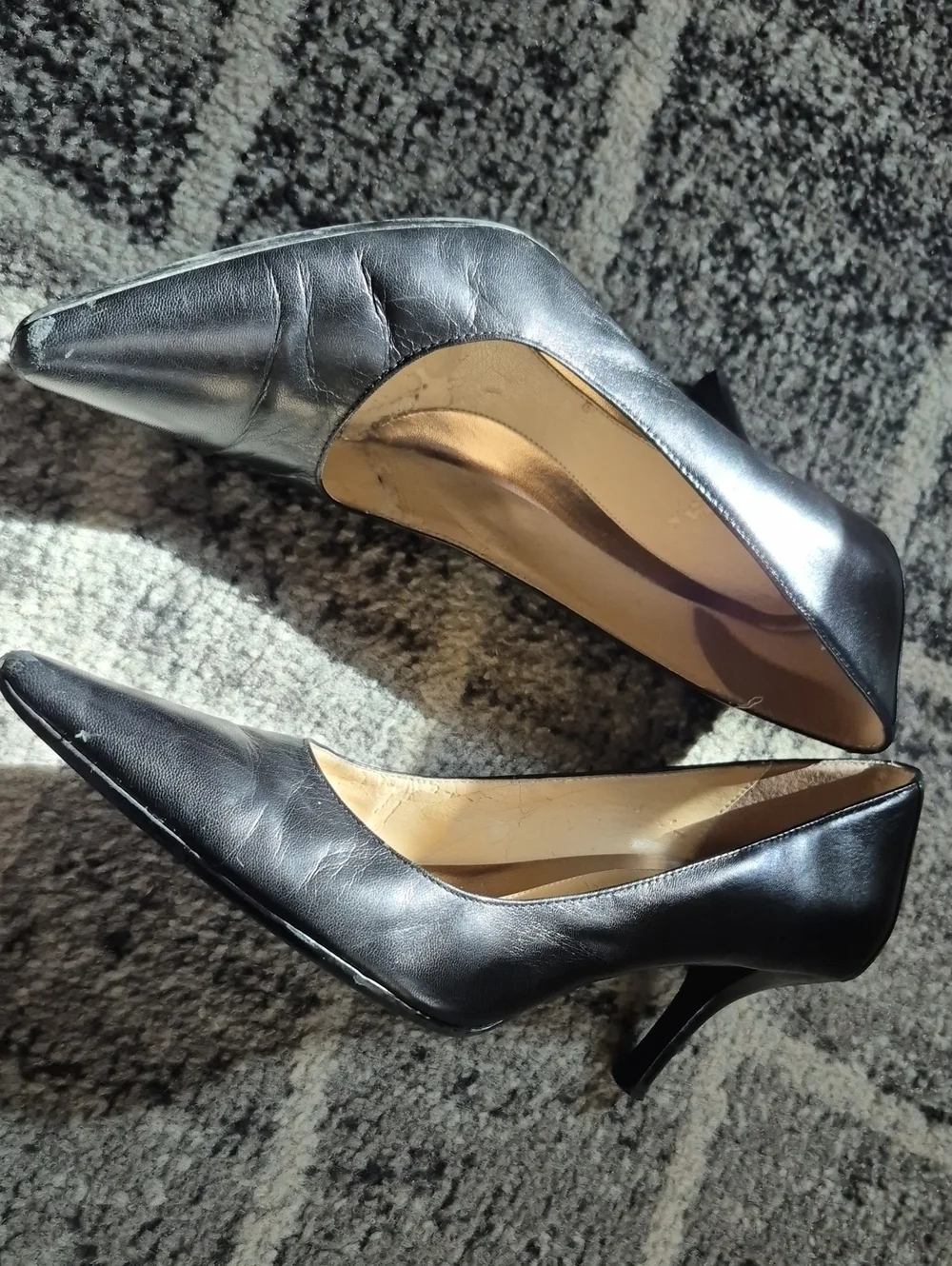 Calvin Klein Black Pointed-Toe Pumps